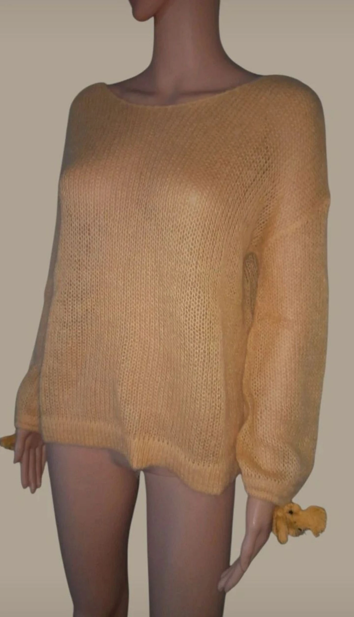 Pull Sézane Jaune mohair modèle Dicky taille xs